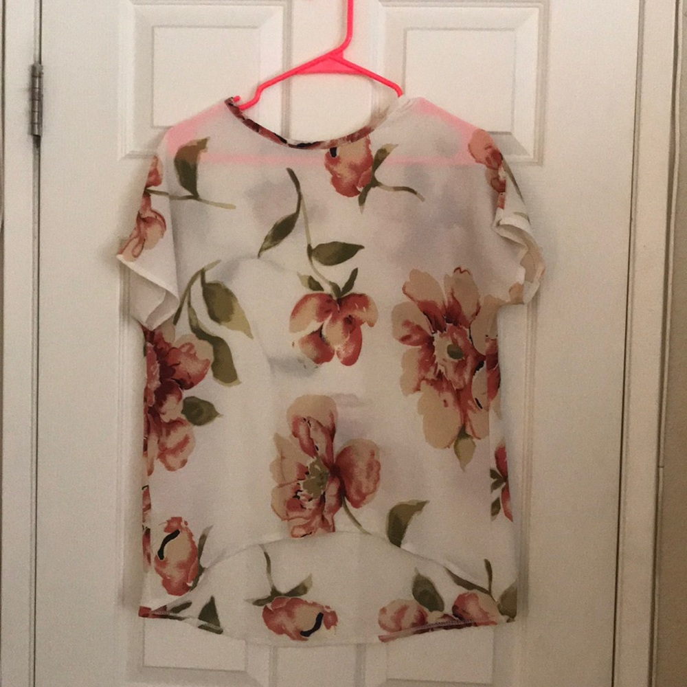 White floral top